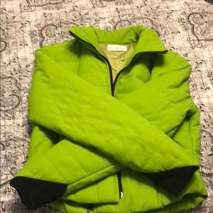 Short green coat